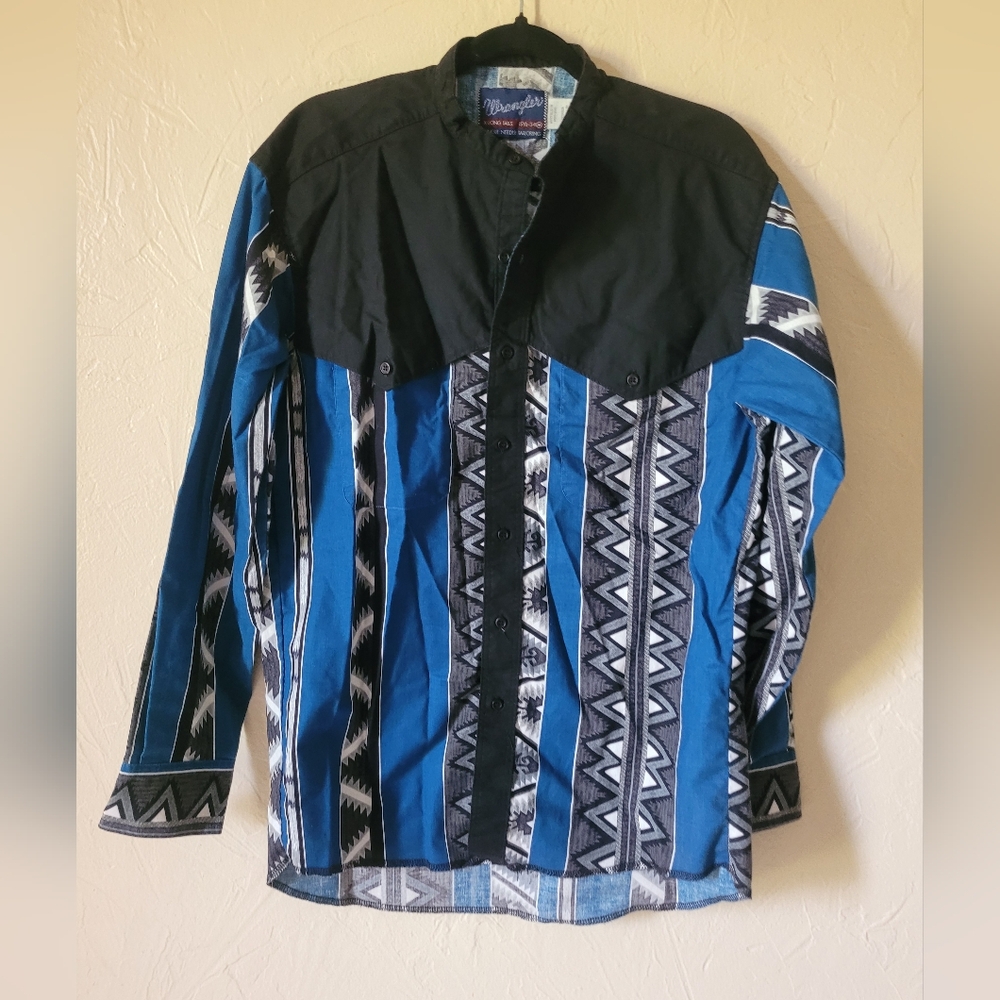 Vintage 90s Wrangler Shirt 15 1/2-34M Western Rodeo